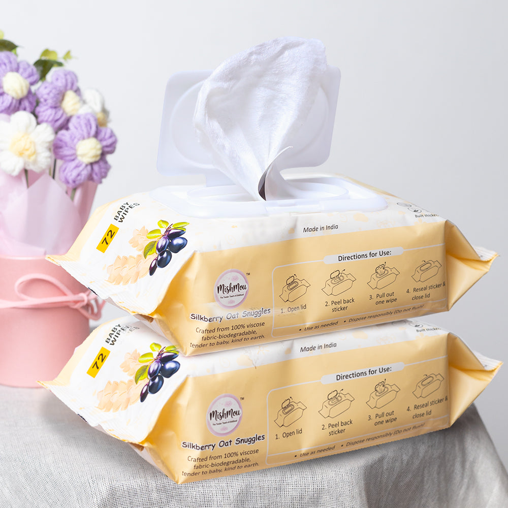 Silkberry Oat Snuggles Baby Wipes