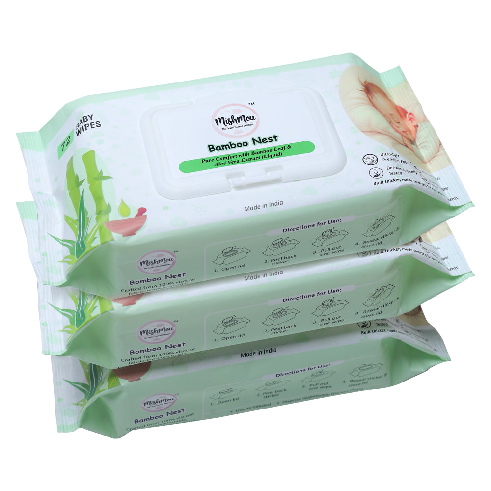 Combo of 3 Bamboo Nest Wipes