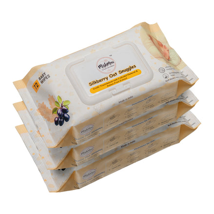 Combo of 3 Silkberry Oat Snuggles Baby Wipes
