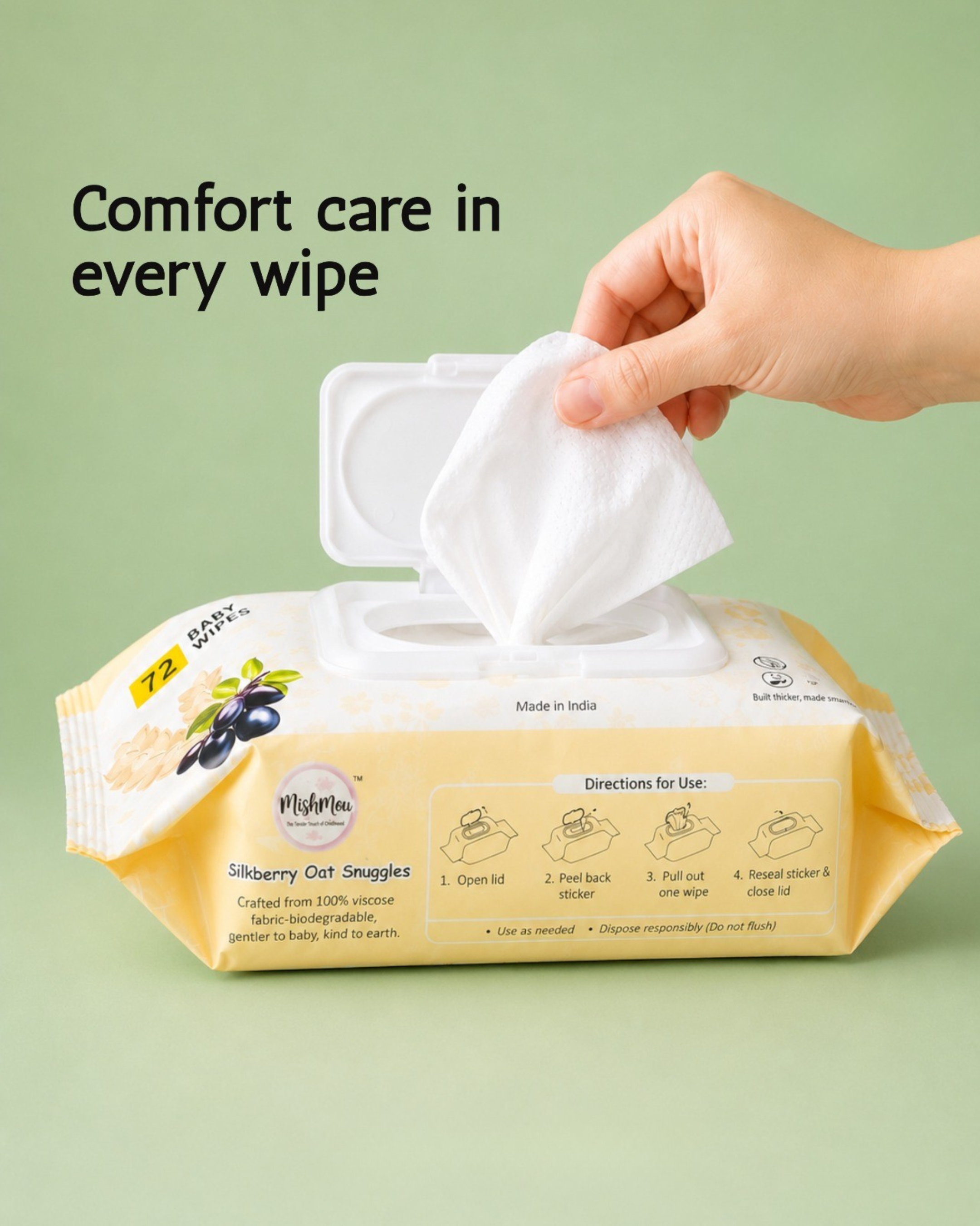 Silkberry Oat Snuggles Baby Wipes