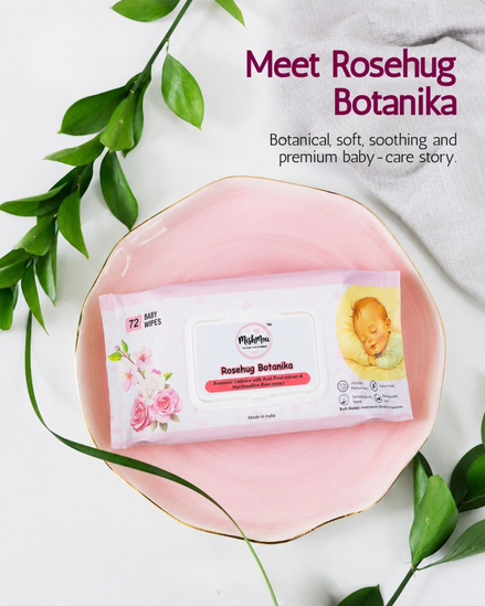 Combo of 3 Rosehug Botanika Baby Wipes