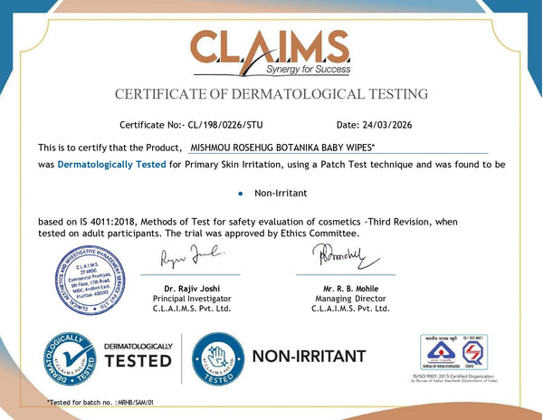 DM Test report Rosehug Botanika Baby Wipes