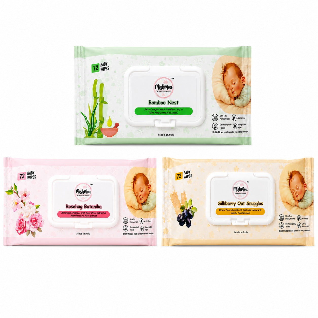 Baby Wipes 3-in-1 Combo Pack
